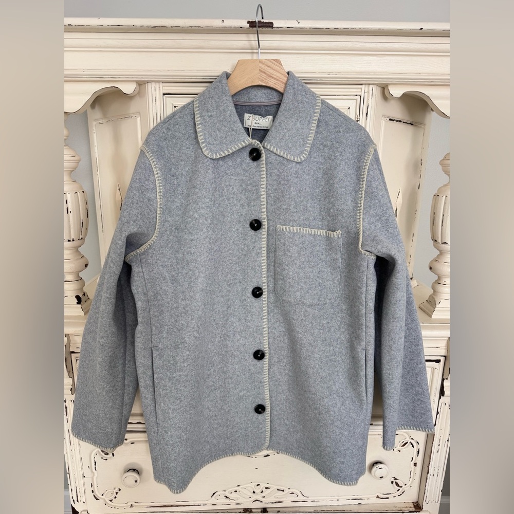 Z Supply•Size S•Olivia Whipstitch Jacket•Heather Grey•NWT - Picture 3 of 6